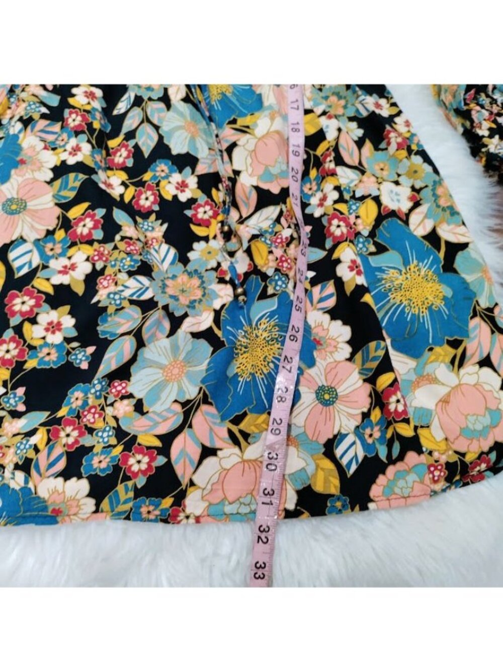Angie SZ Small Off-Shoulder Floral Festival Babydoll Dress Boho Fairy Artsey - Picture 7 of 11